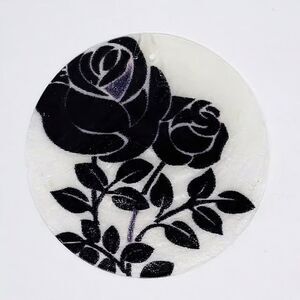 1pcs Beads for Jewelry #18350 Printed Capiz Shell Pendant